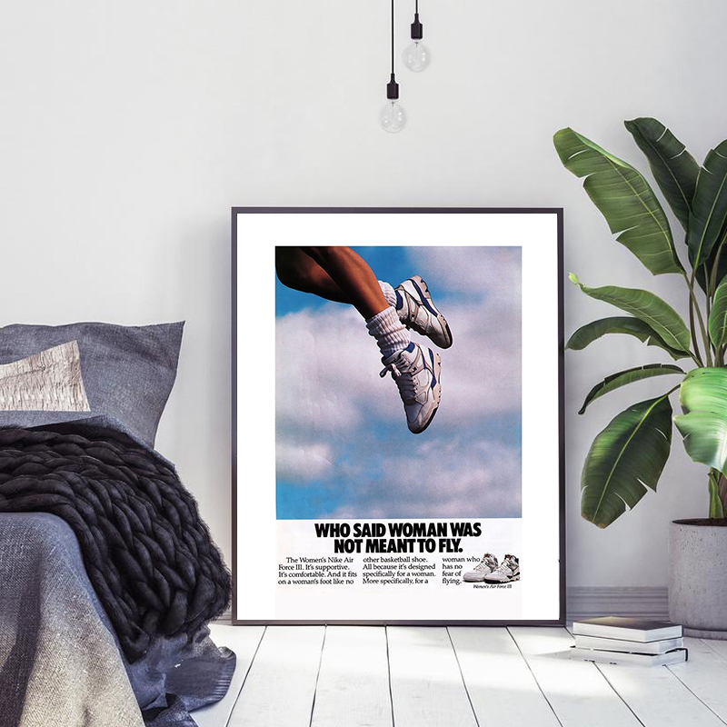 Vintage Fashion Illustration - Fashion Trends Basketball Sneakers Vintage Poster