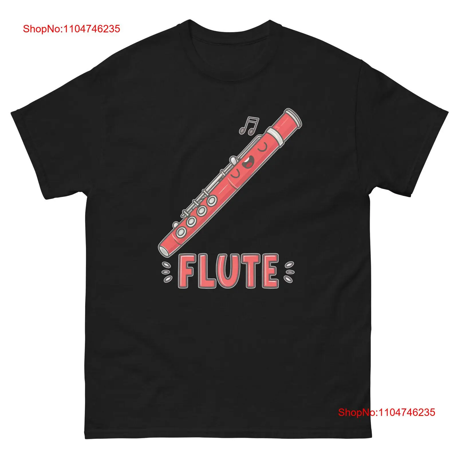 Vintage Fashion Illustration - Flute Musical Instrument Illustration T Shirt