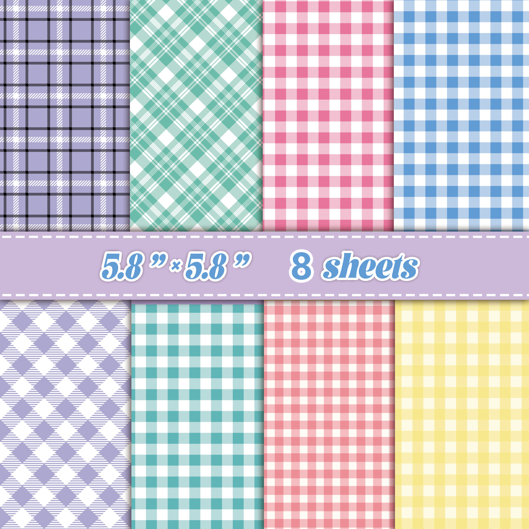 Vintage Fashion Magazine - 8 Sheets Retro Grid Collage Material