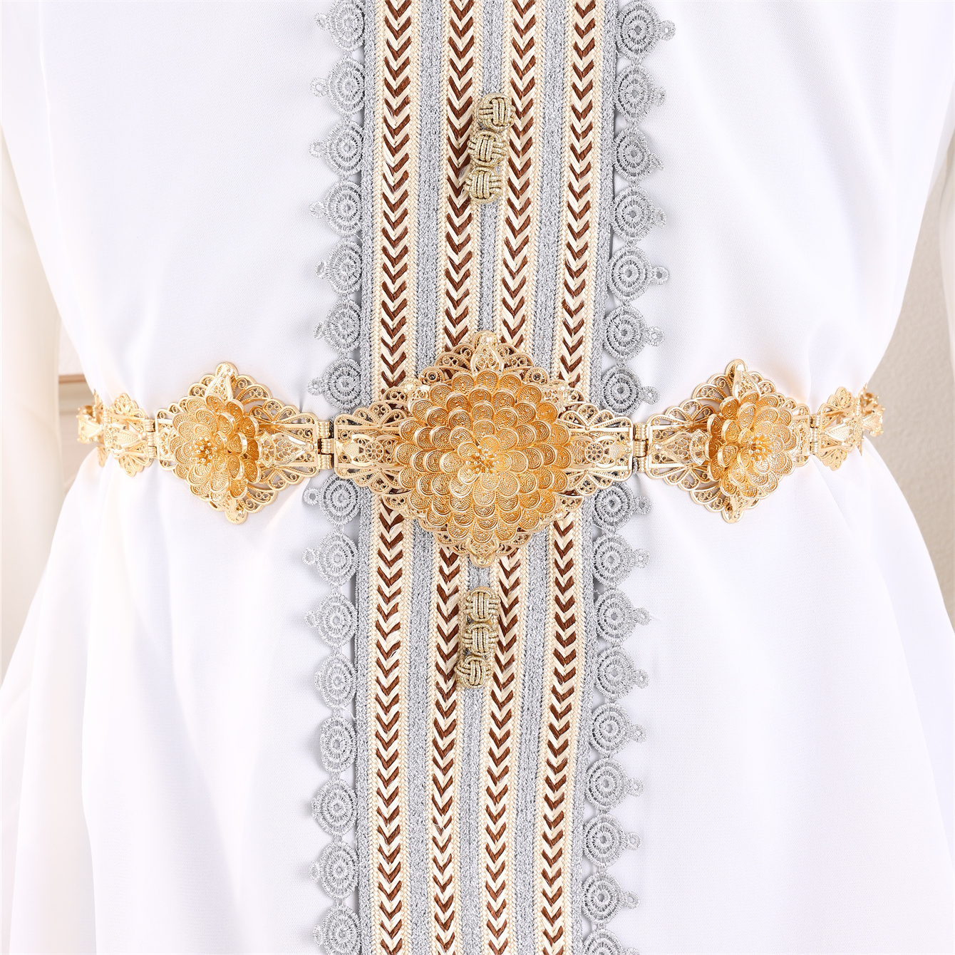French Vintage Fashion - Retro Bride Carved Chatelaine French Retro
