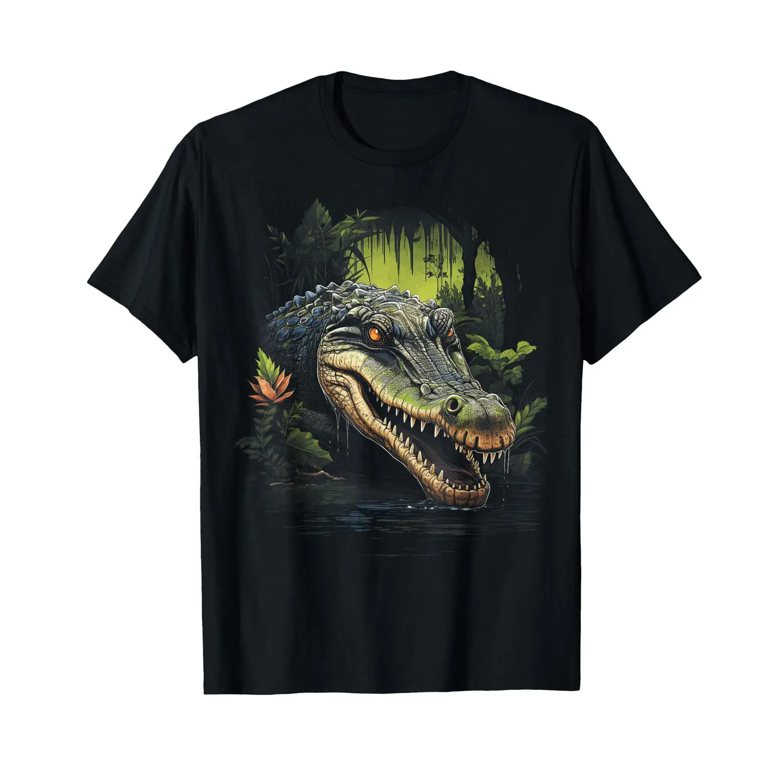 Vintage Fashion Illustration - Crocodile Alligator Animal Illustration T Shirt