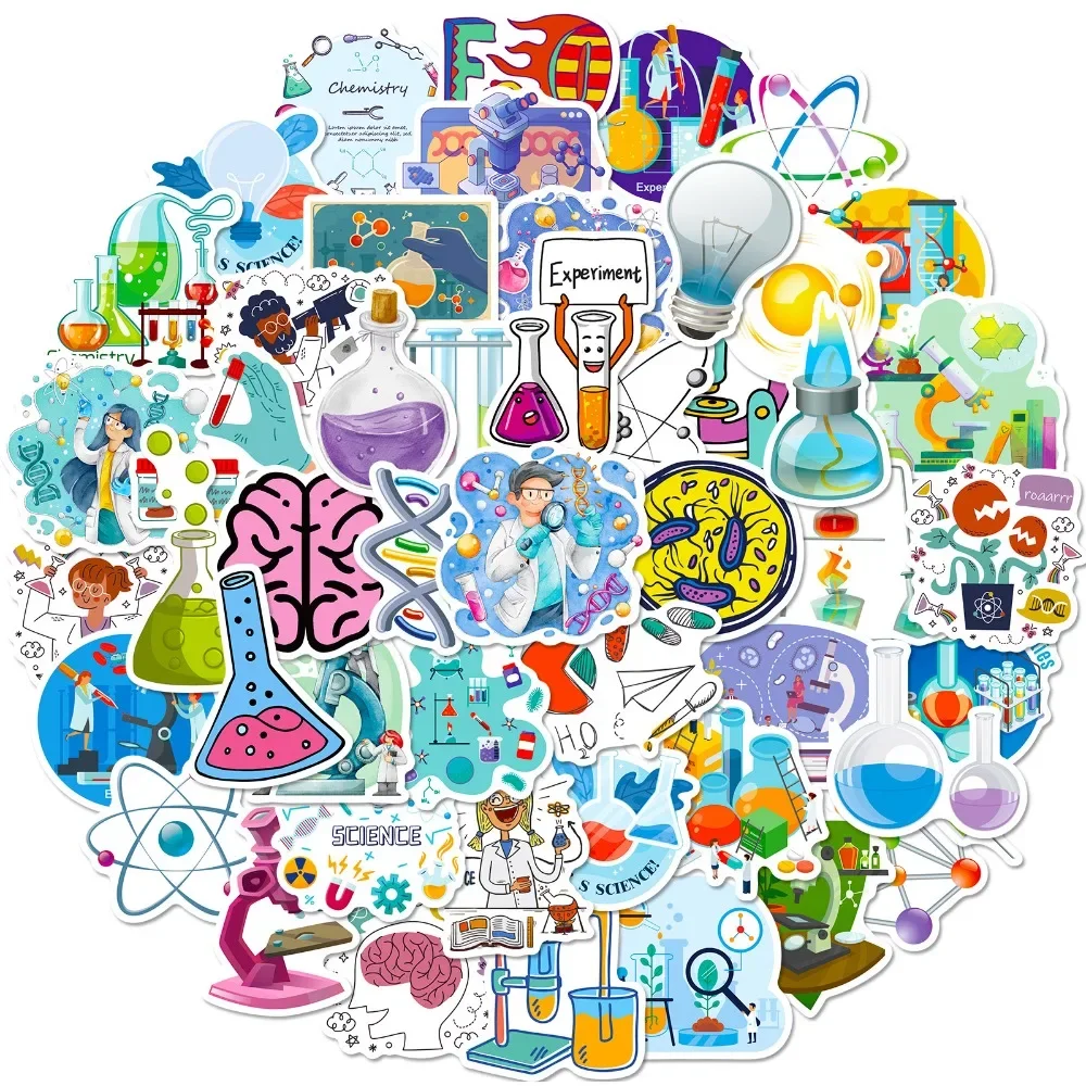 50PCS Cartoon Science Lab Stic - Vintage Fashion Illustration avis et prix