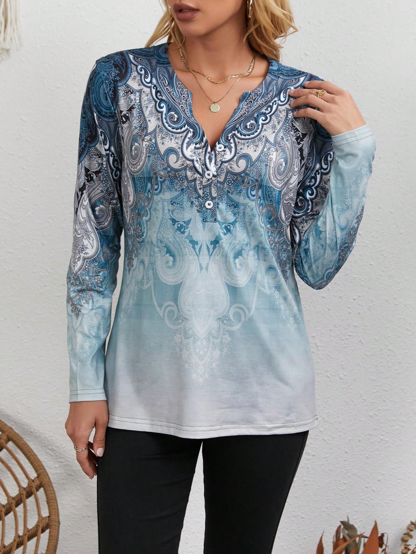 Women's Ethnic-Style Top: Vint - Vintage Fashion Style avis et prix