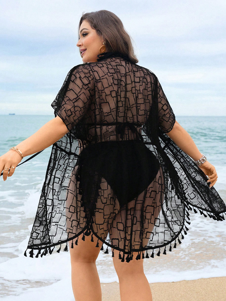 Plus Size Beach Women's Sheer  - Vintage Fashion Plus Size avis et prix
