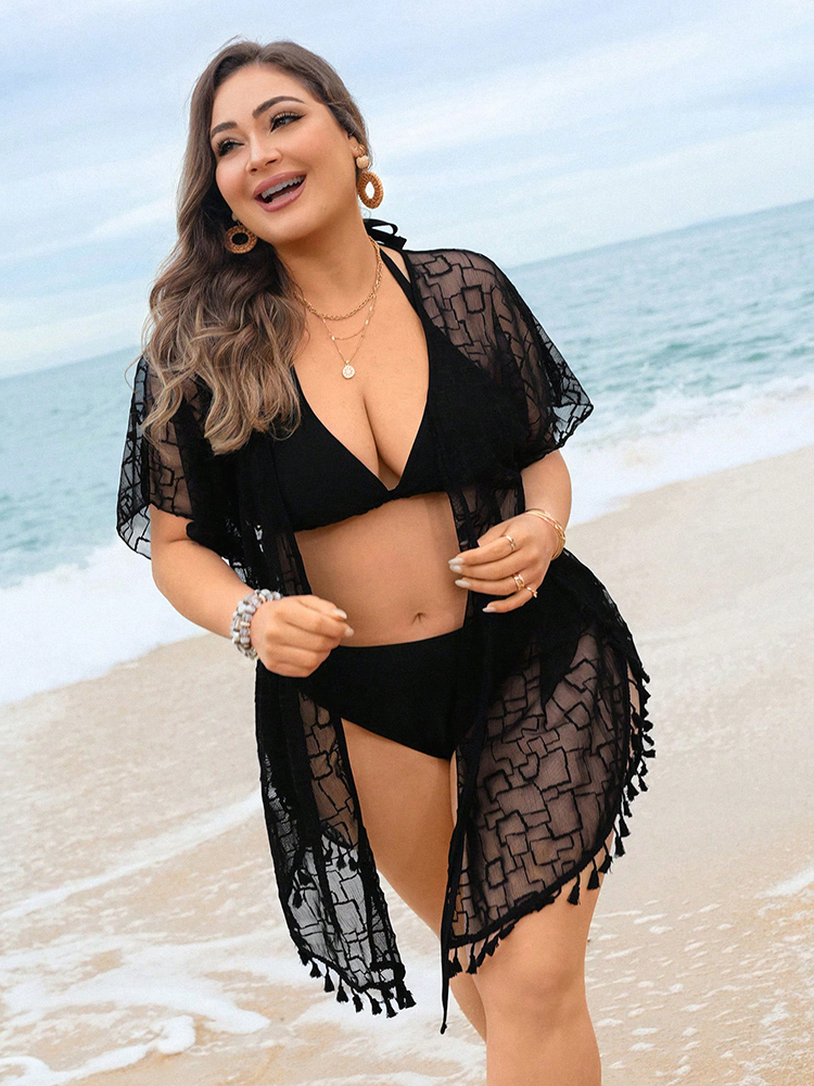 Plus Size Beach Women's Sheer  - Vintage Fashion Plus Size avis et prix