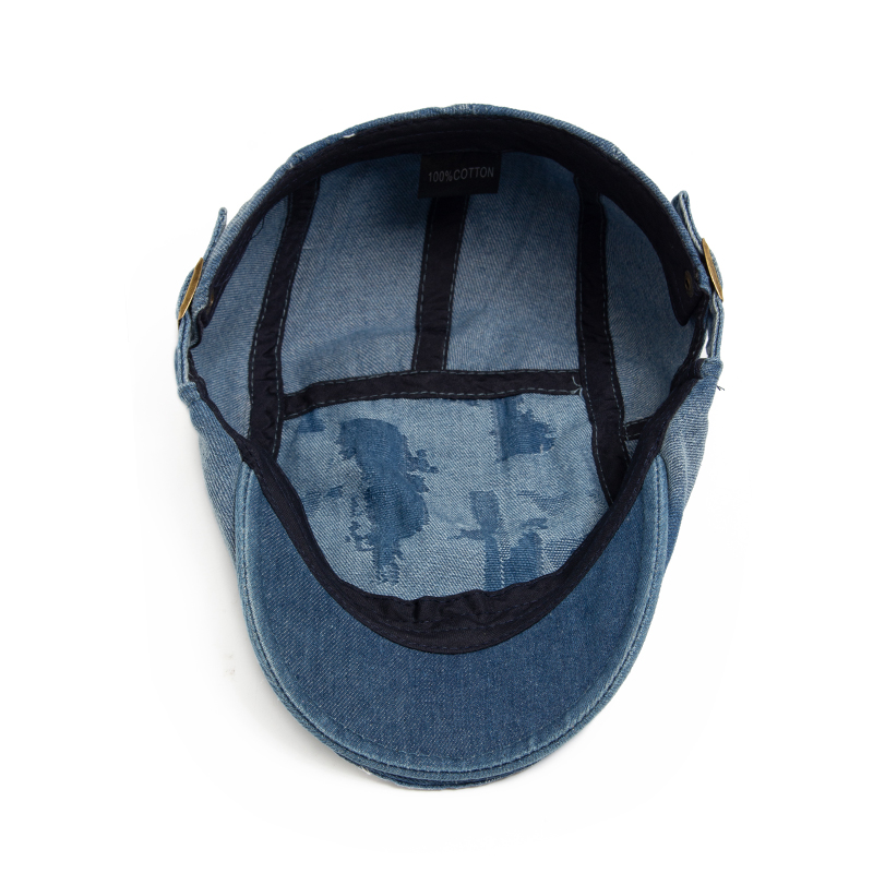 Fashion Men Ripped Denim Beret - Vintage Fashion Nz avis et prix
