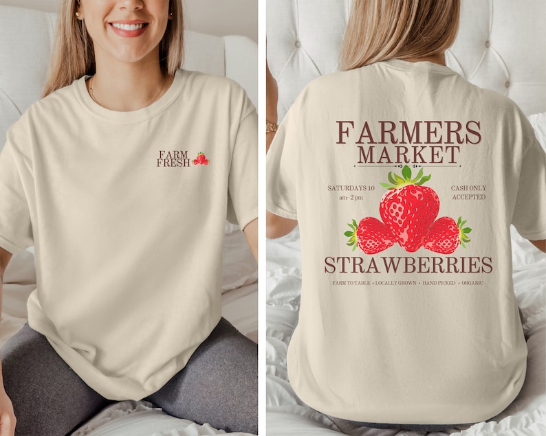 Farmers Market Strawberries Fr - Vintage Fashion Market avis et prix