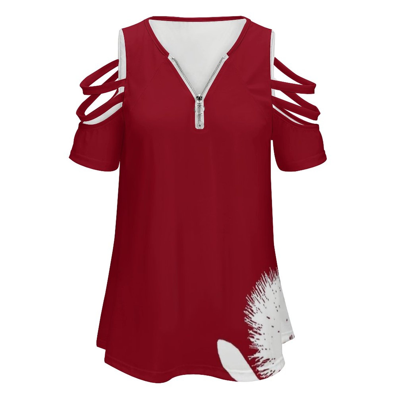 Pohutukawa-White On Red Women  - Vintage Fashion Nz avis et prix