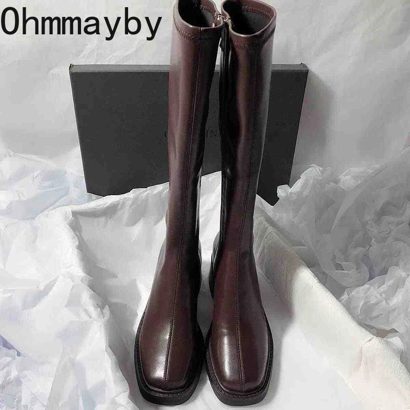 Vintage Thick Heel Women Knee  - Vintage Fashion Style avis et prix