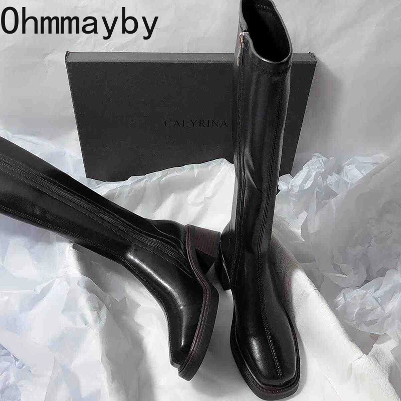 Vintage Thick Heel Women Knee  - Vintage Fashion Style avis et prix