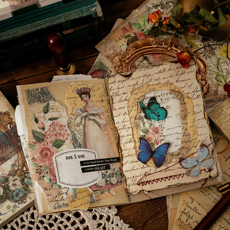 100 Sheets Vintage INS Floral  - Vintage Fashion Magazine avis et prix
