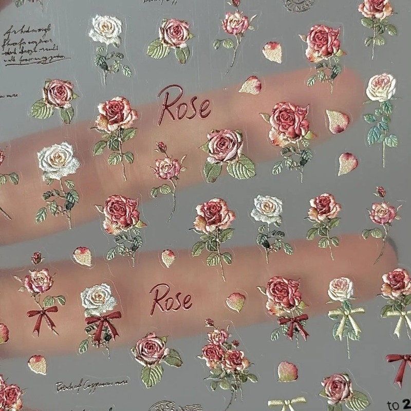5Pcs Ins Retro Rose Sticker Hi - Vintage Fashion Magazine avis et prix