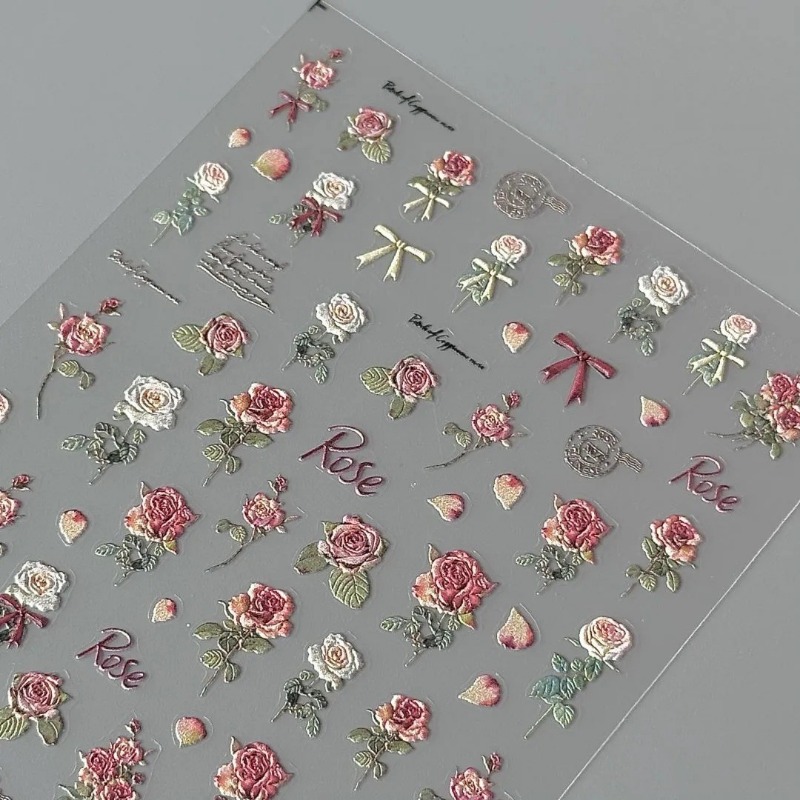 5Pcs Ins Retro Rose Sticker Hi - Vintage Fashion Magazine avis et prix