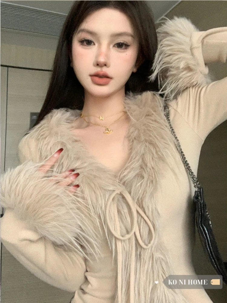 Elegant Sexy Slim Cropped Swea - Vintage Fashion Old Money avis et prix