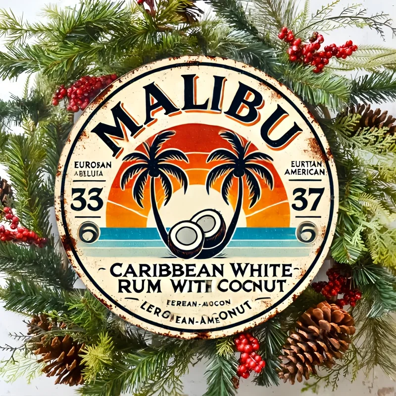 Vintage Malibu Rum Coconut Alu - Vintage Fashion Plates avis et prix