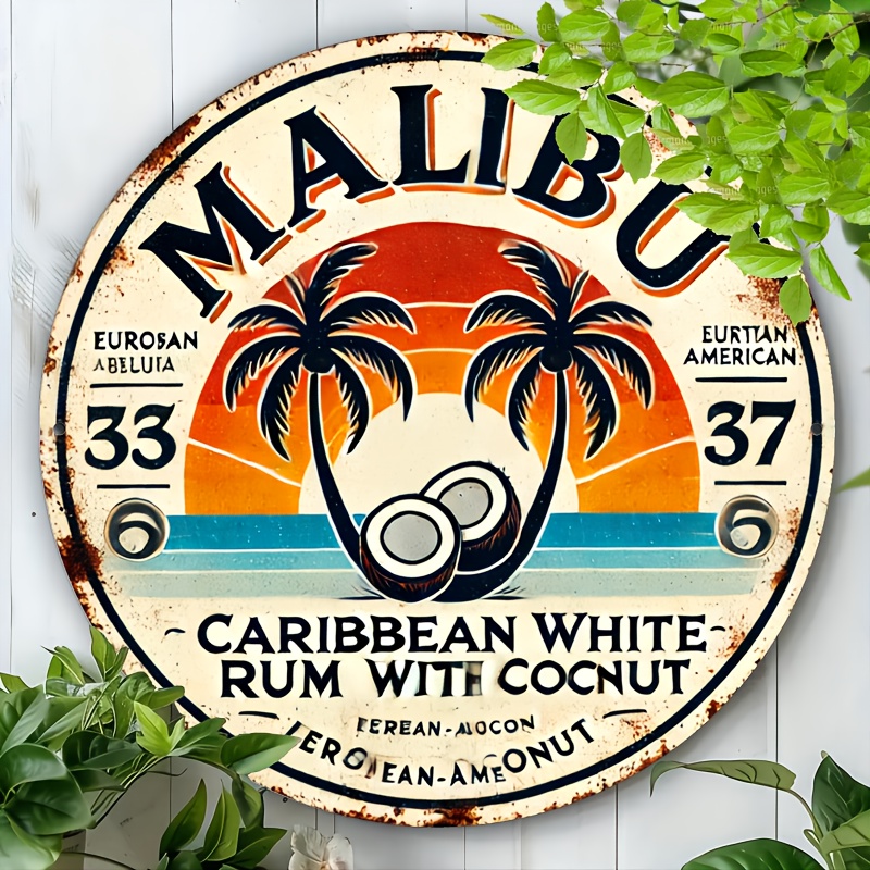 Vintage Malibu Rum Coconut Alu - Vintage Fashion Plates avis et prix