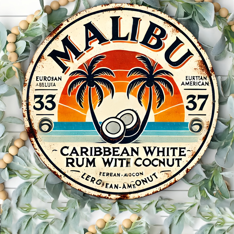 Vintage Malibu Rum Coconut Alu - Vintage Fashion Plates avis et prix