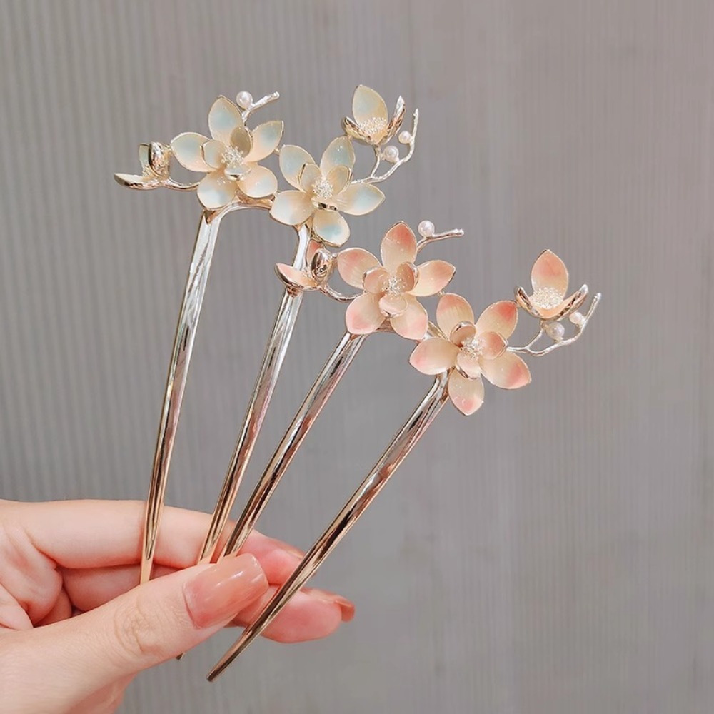 1pc U Shaped Flower Hair Stick - Vintage Fashion Jewelry avis et prix