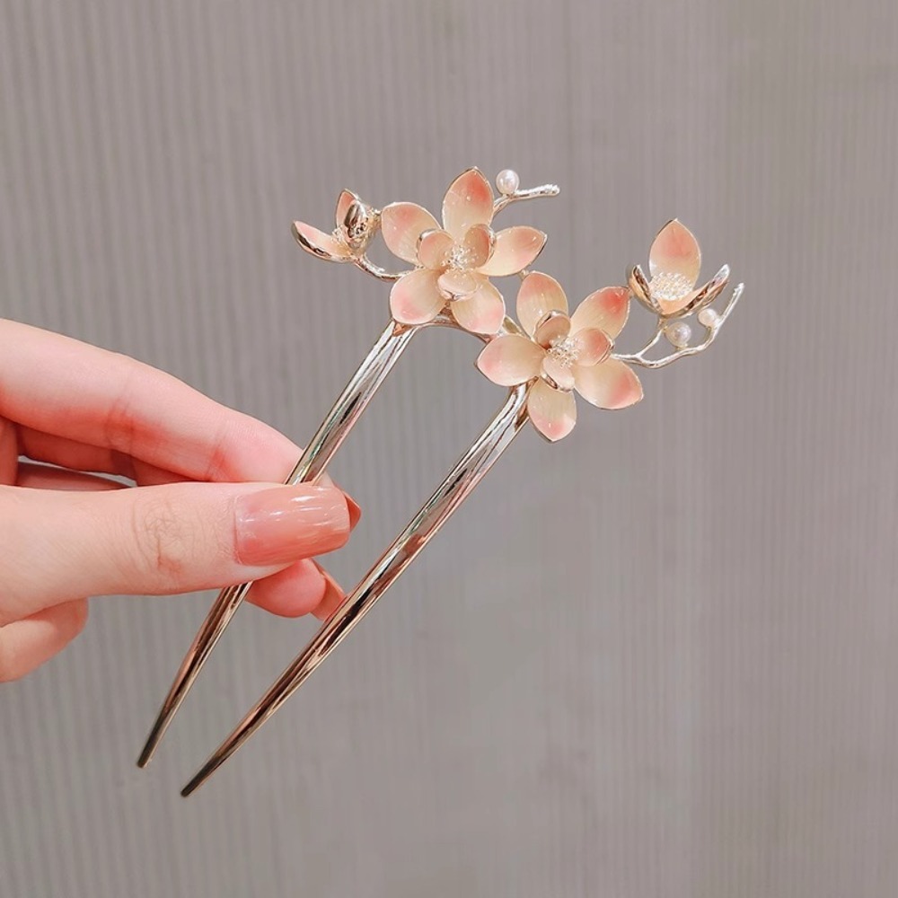 1pc U Shaped Flower Hair Stick - Vintage Fashion Jewelry avis et prix