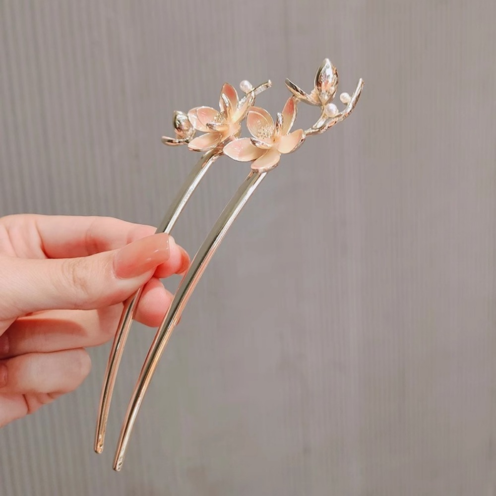 1pc U Shaped Flower Hair Stick - Vintage Fashion Jewelry avis et prix