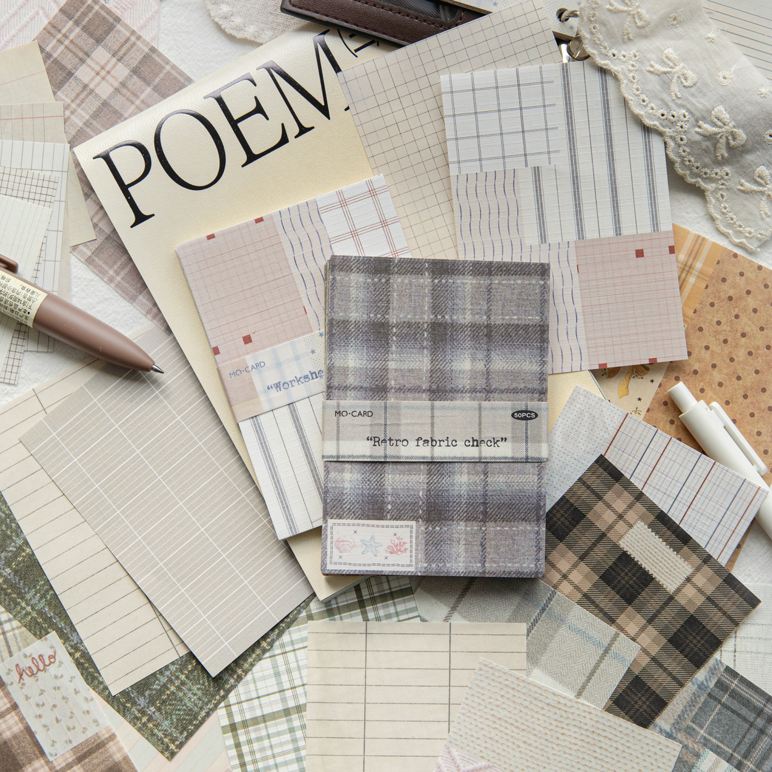 50pcs creative plaid Decor Scr - Vintage Fashion Magazine avis et prix