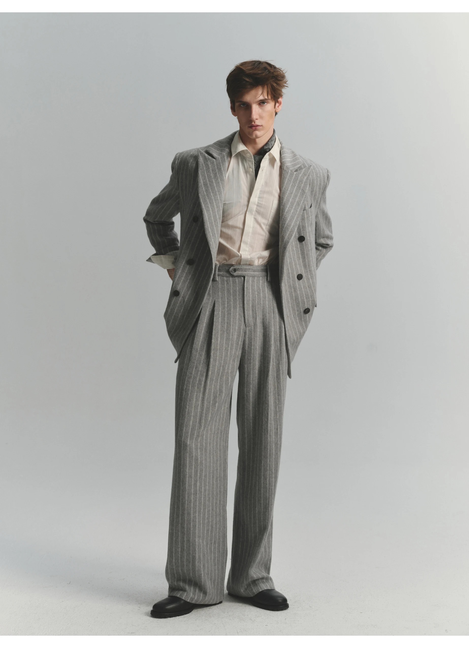 Men's Striped Pants High-Stree - Vintage Fashion Old Money avis et prix