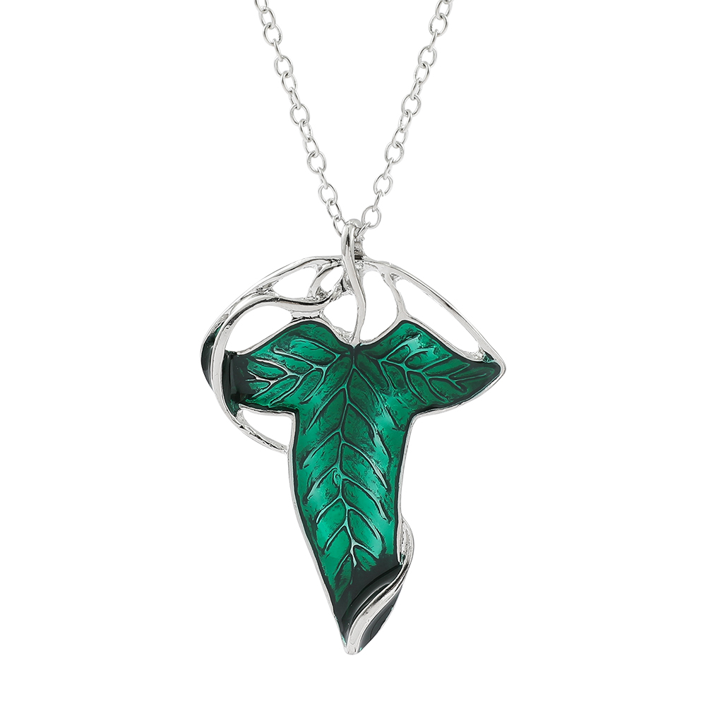 Vintage Green Leaf Pendant Nec - Vintage Fashion Jewelry avis et prix