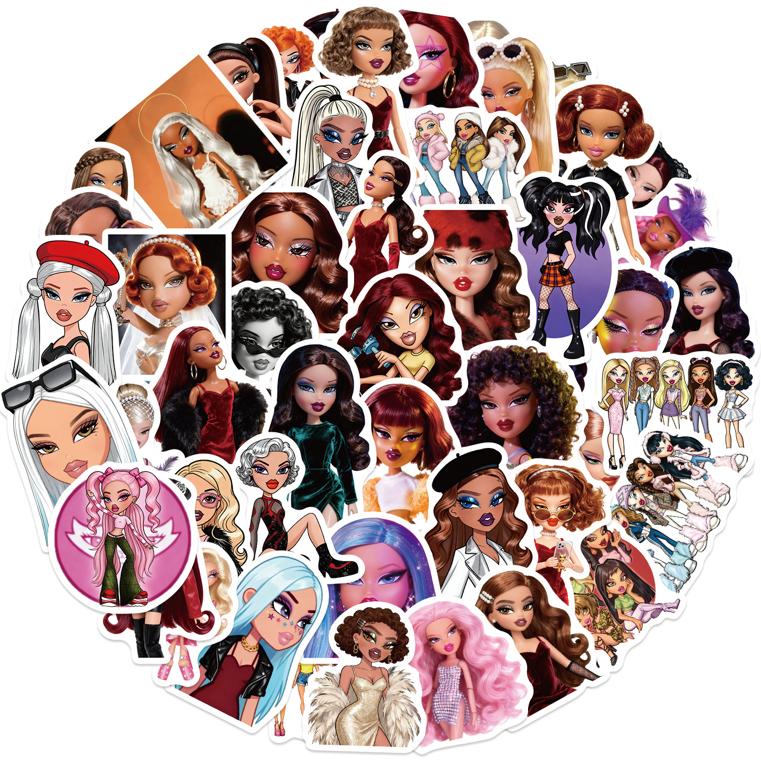 50Pcs Trendy Hot Girl Graffiti - Vintage Fashion Magazine avis et prix