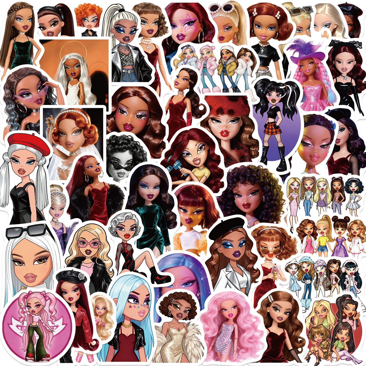 50Pcs Trendy Hot Girl Graffiti - Vintage Fashion Magazine avis et prix