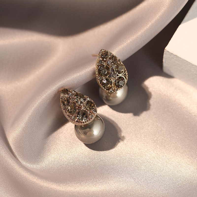 New pearl stud earrings with d - Vintage Fashion Market avis et prix