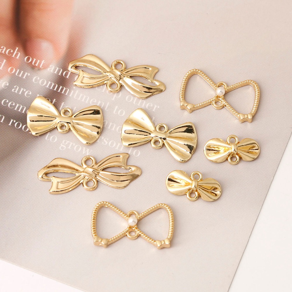 Vintage Antique Gold Bow Charm - Vintage Fashion Nz avis et prix