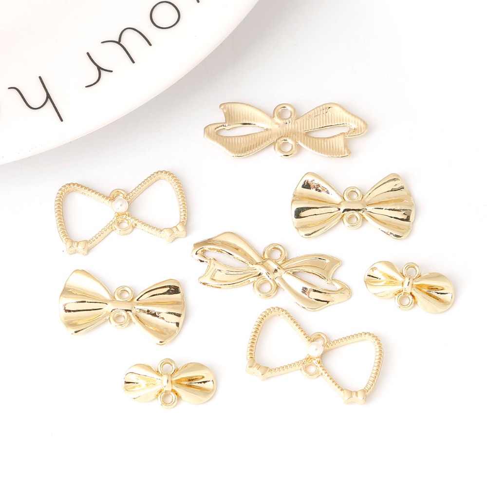 Vintage Antique Gold Bow Charm - Vintage Fashion Nz avis et prix