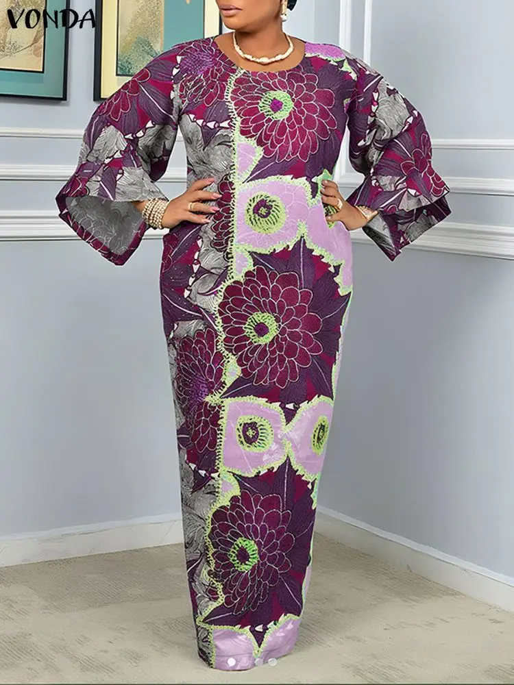 VONDA Women Bohemian Maxi Dres - Vintage Fashion Plus Size avis et prix