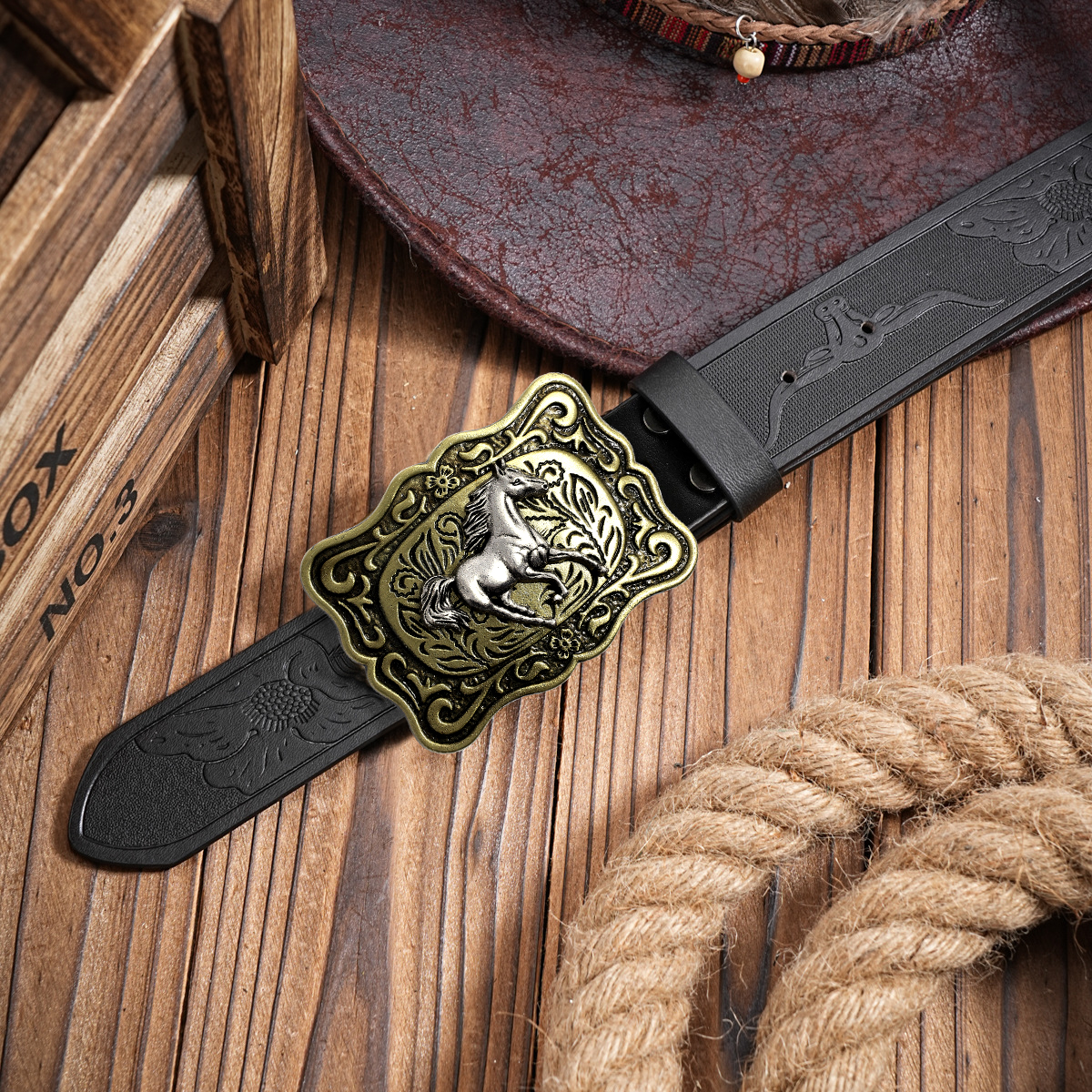 Quality men's leather belt gol - Vintage Fashion Nz avis et prix