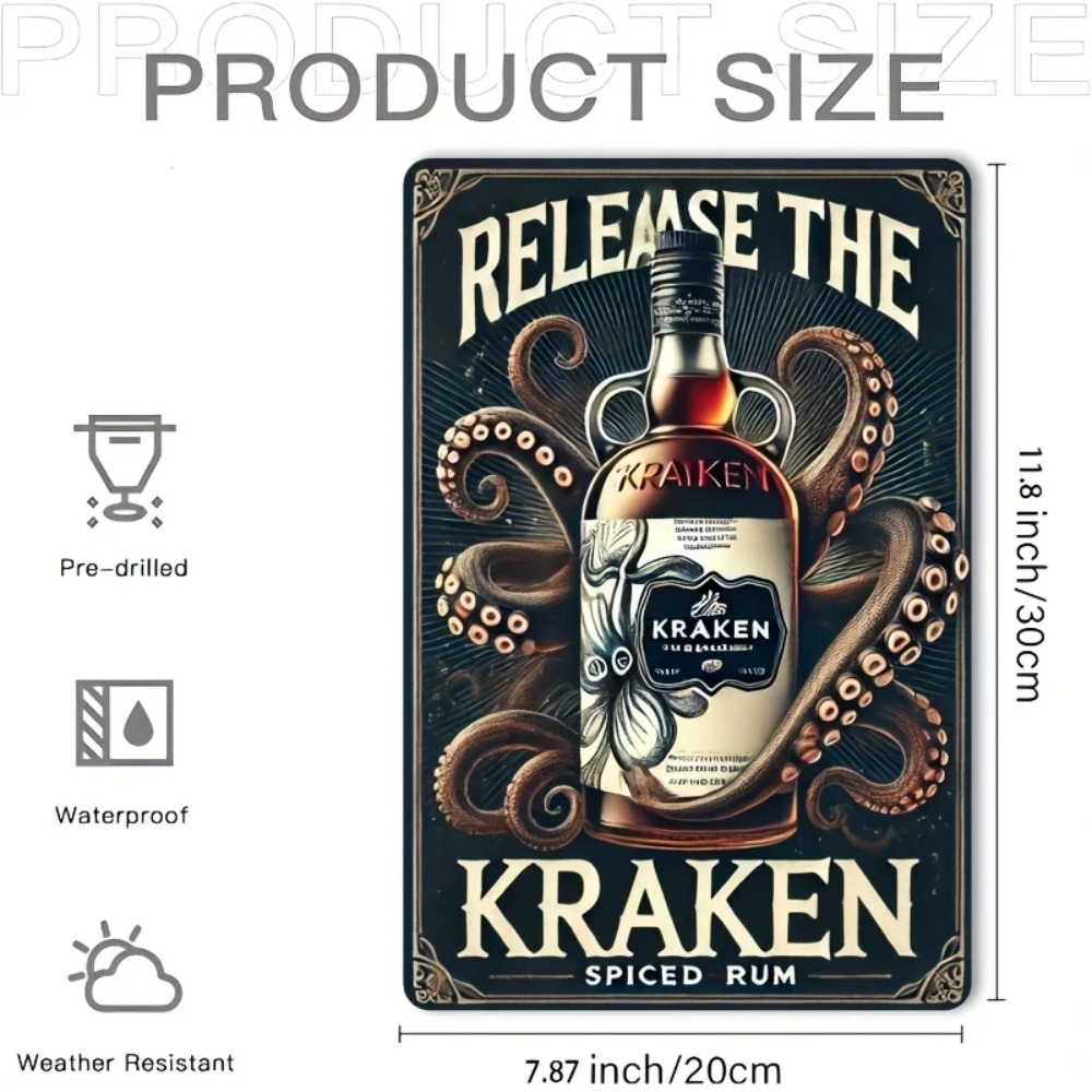 Vintage Kraken Spiced Rum Meta - Vintage Fashion Plates avis et prix