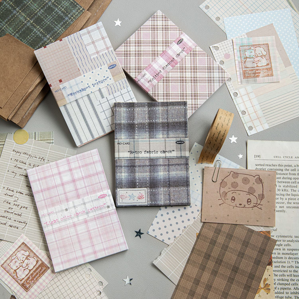 50pcs Creative Plaid Decor Scr - Vintage Fashion Magazine avis et prix