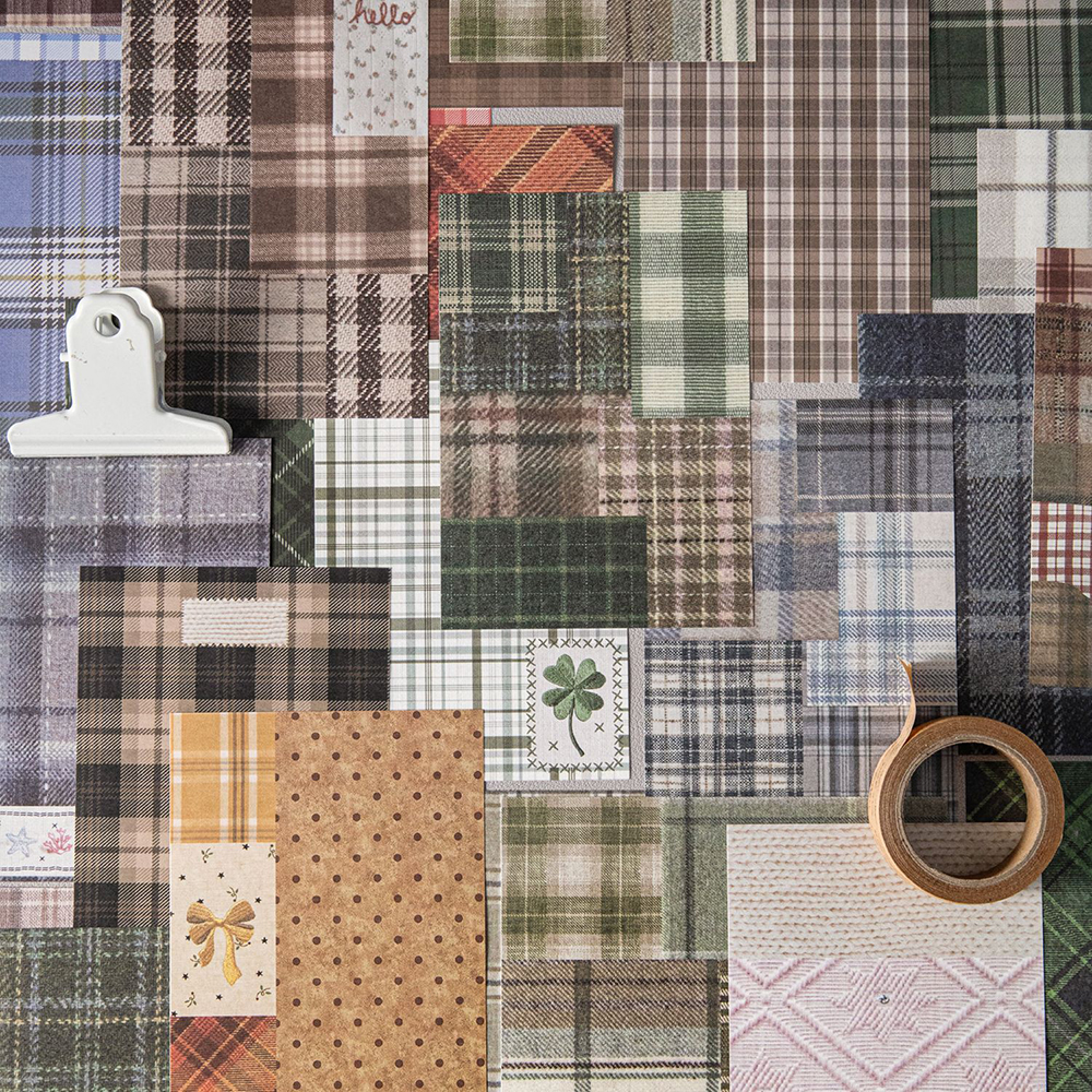50pcs Creative Plaid Decor Scr - Vintage Fashion Magazine avis et prix
