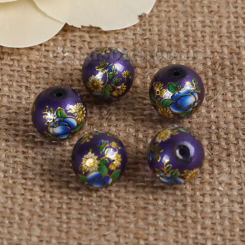 5PCs 10mm Glass Vintage Painti - Vintage Fashion Illustration avis et prix