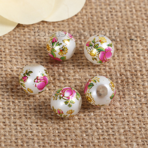 5PCs 10mm Glass Vintage Painti - Vintage Fashion Illustration avis et prix