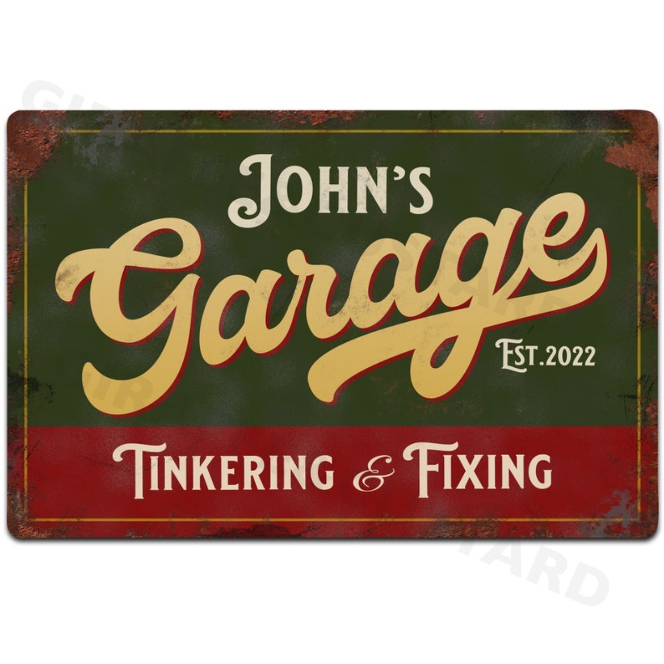Custom Personalised Garage Met - Vintage Fashion Plates avis et prix