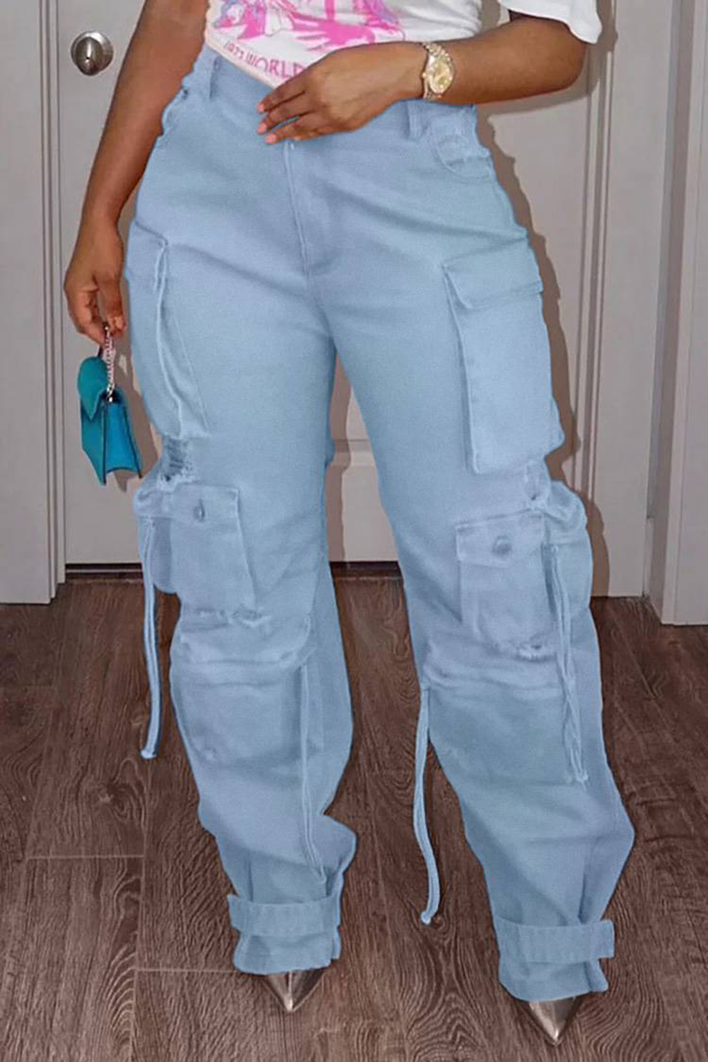 Plus Size Cargo Denim Jeans Po - Vintage Fashion Plus Size avis et prix