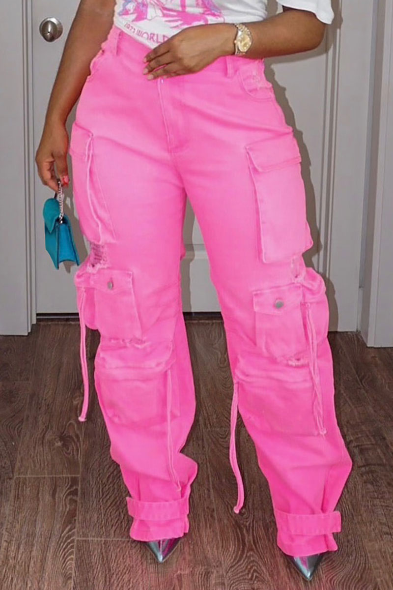 Plus Size Cargo Denim Jeans Po - Vintage Fashion Plus Size avis et prix