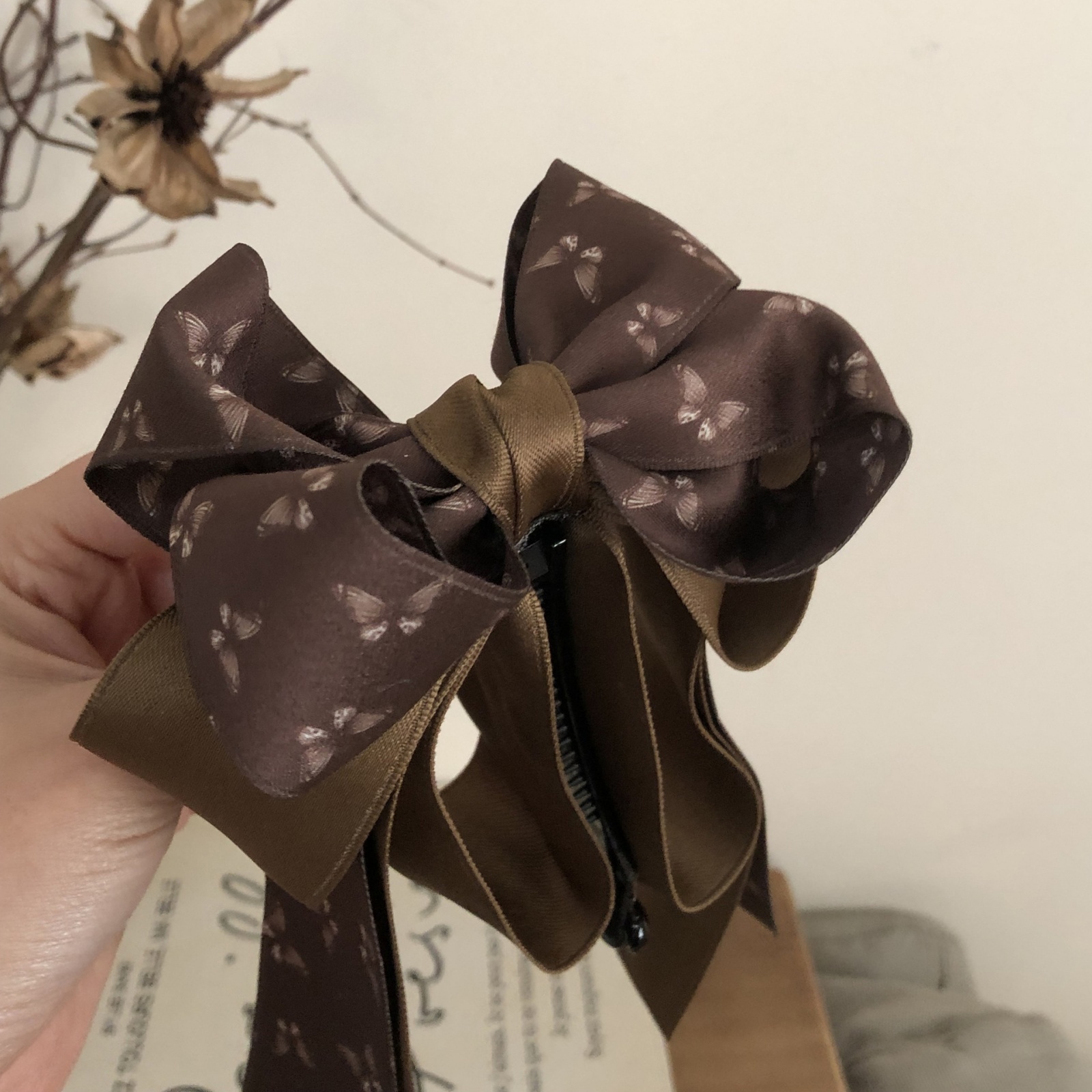 1 Pc Fabric Large Bow Hair Cli - French Vintage Fashion avis et prix