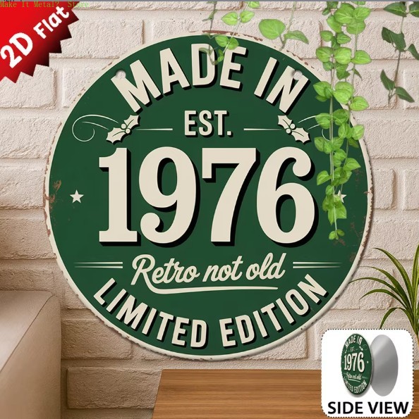 Made in 1976 Retro Not Old 2D  - Vintage Fashion Plates avis et prix