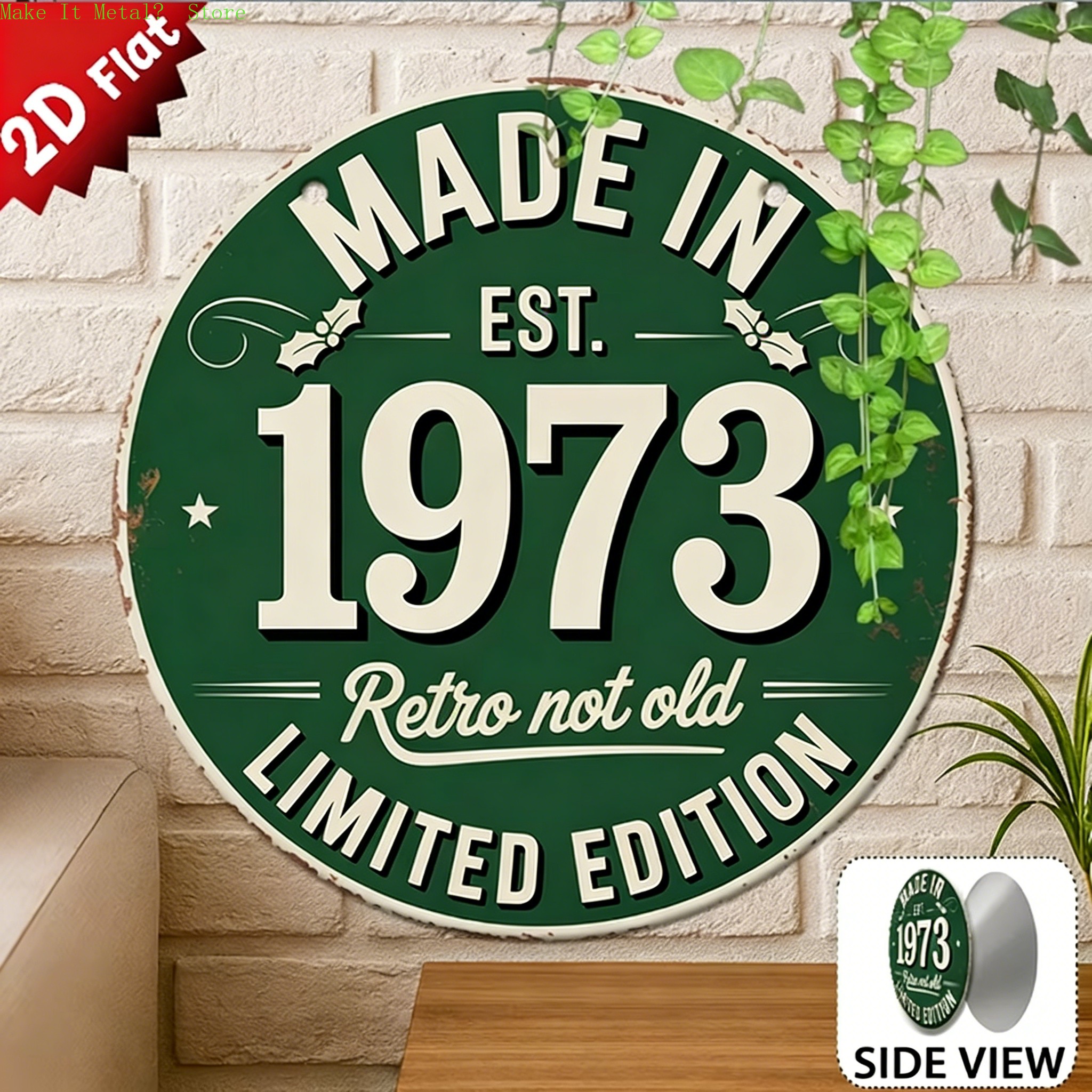 Made in 1976 Retro Not Old 2D  - Vintage Fashion Plates avis et prix