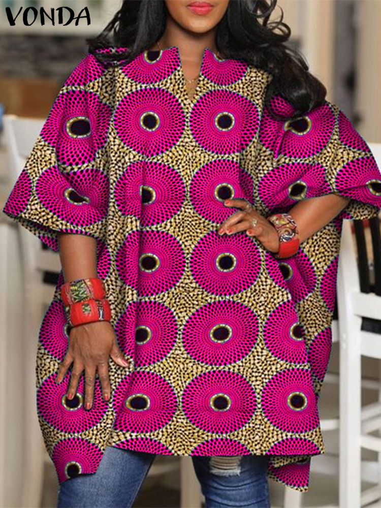 Plus Size 5XL VONDA Women Blou - Vintage Fashion Plus Size avis et prix