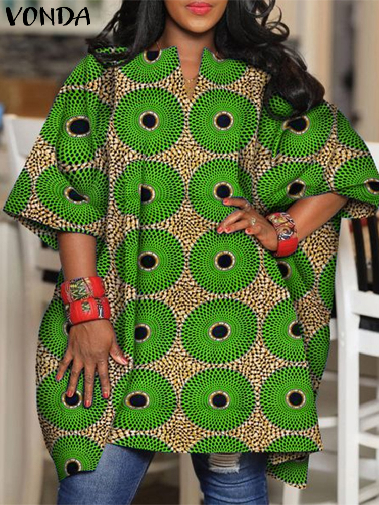 Plus Size 5XL VONDA Women Blou - Vintage Fashion Plus Size avis et prix
