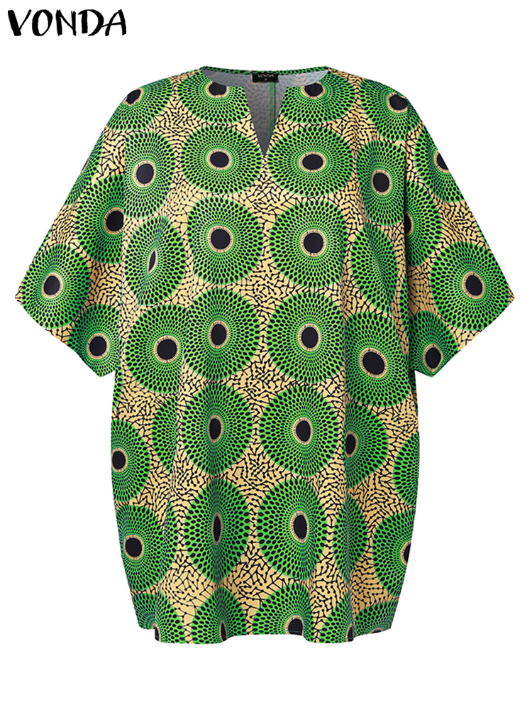 Plus Size 5XL VONDA Women Blou - Vintage Fashion Plus Size avis et prix