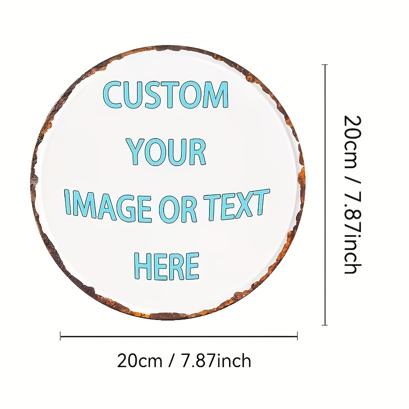 Custom Round Metal Tin Sign, P - Vintage Fashion Plates avis et prix